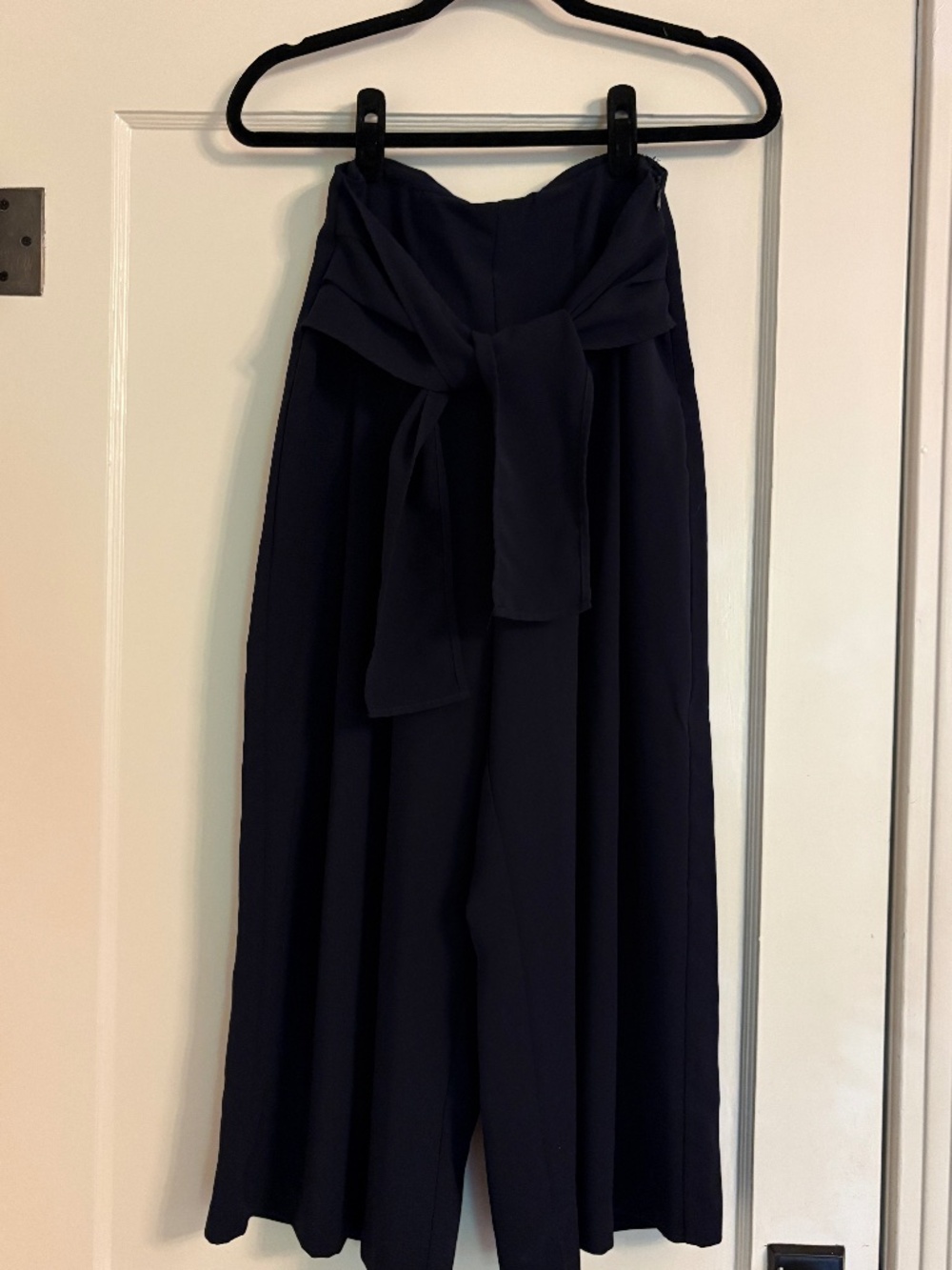 Moon River Tie Waist Crepe Pants